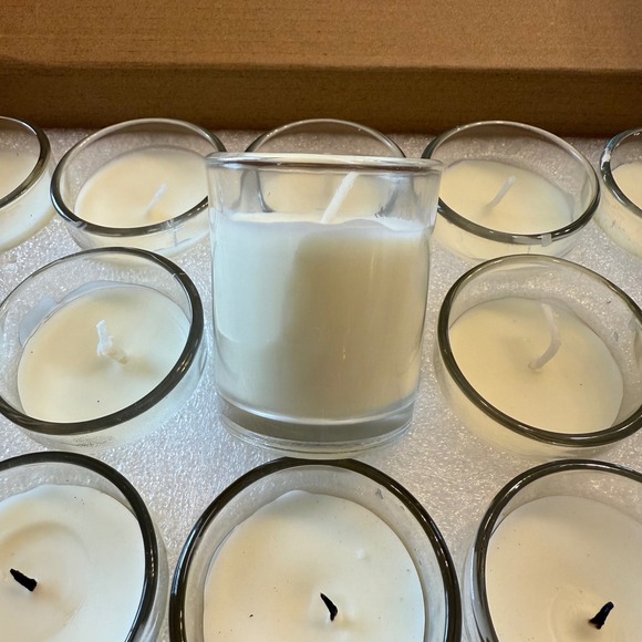 Citronella Candles Natural Soy 20 Pack Glass Votive 2oz Bug Repellent Outdoor - Picture 2 of 11